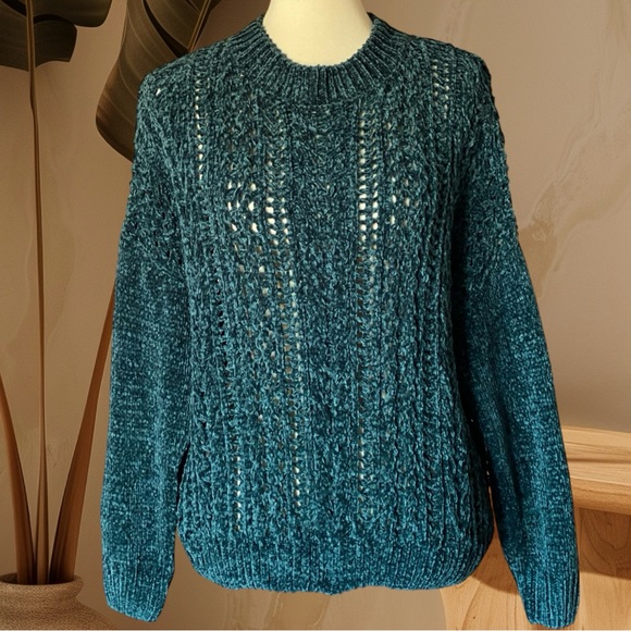 Cocobleu Sweaters - 🦚HOST PICK🦚 NWT Cocobleu Green Chenille Sweater